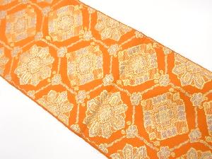 アンティーク　亀甲に花模様織り出し全通袋帯（材料）